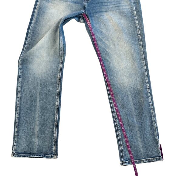 KanCan Jeans Women's Size 30 10 Blue High Rise Straight Distressed 1182 - Picture 8 of 12